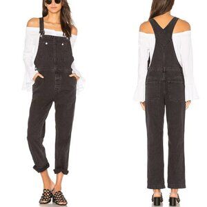 Free People - We the Free - Boyfriend Overalls in color Vintage Black, size 27